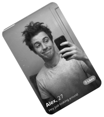 User selfie before profile optimization